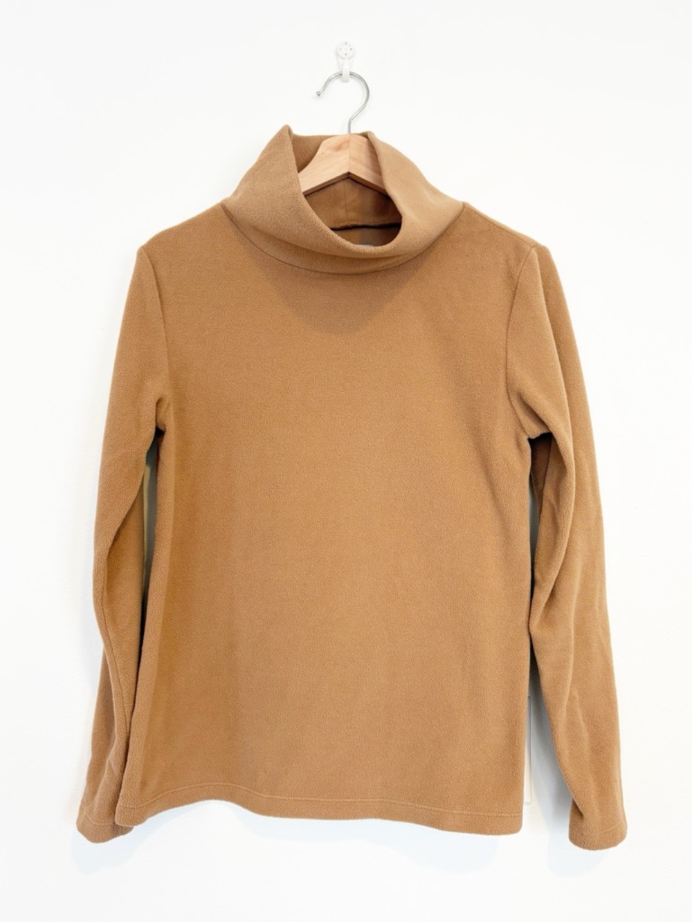 Dudley Stephens || Greenpoint Turtleneck‎ Funnel Neck Pullover Fleece Tan Small